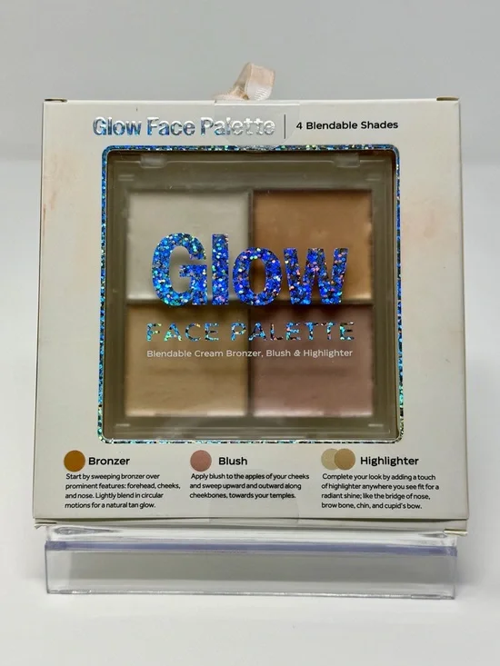 Glow Face Palette - Bronzer, Blush, Highlighter - NIB - Picture 1 of 4